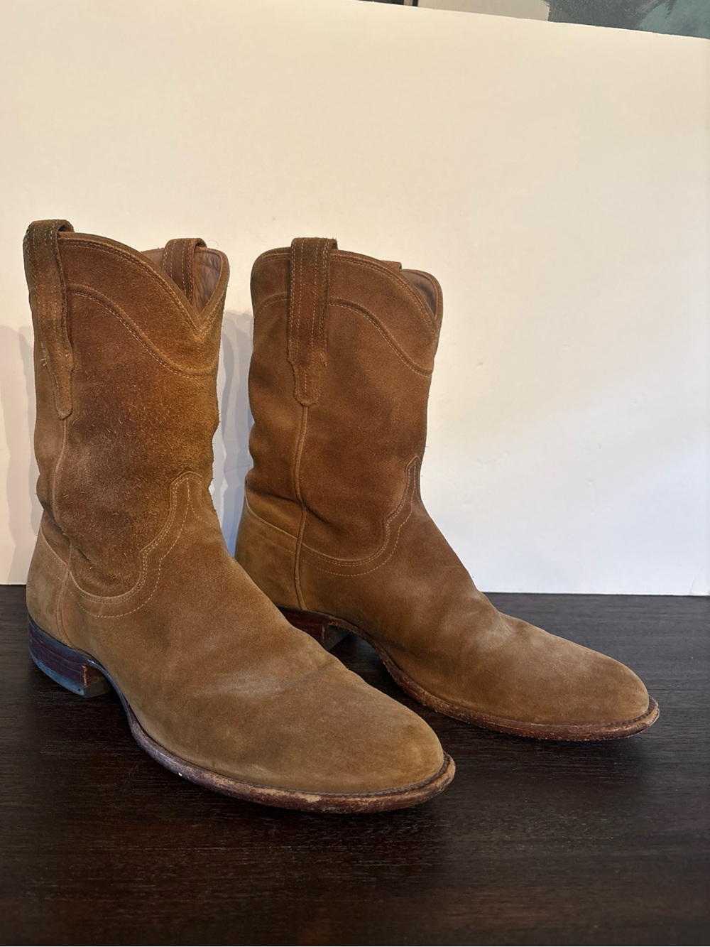 Tecovas Brown Suede Boots, size 10